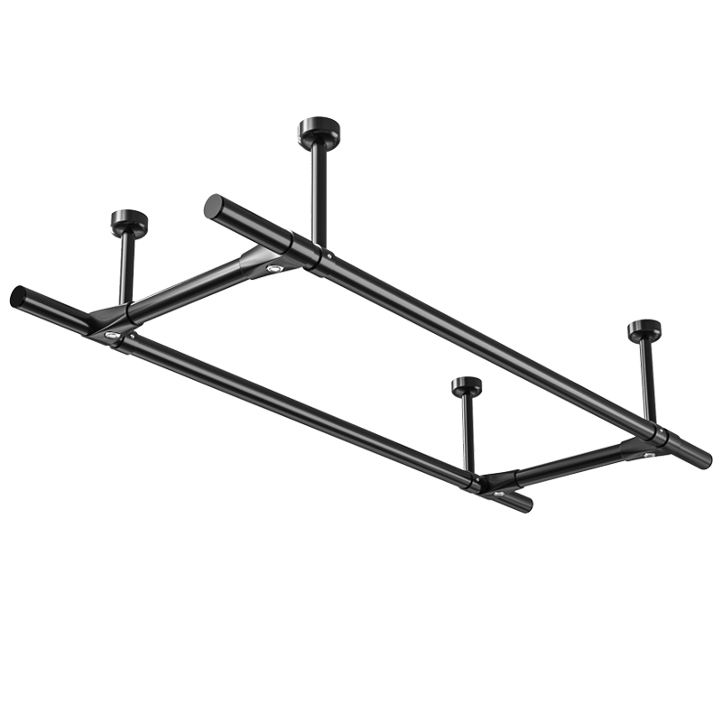 阳台固定式晾衣杆晒衣杆顶装家用晾衣架杆黑色晒衣架挂衣架凉衣