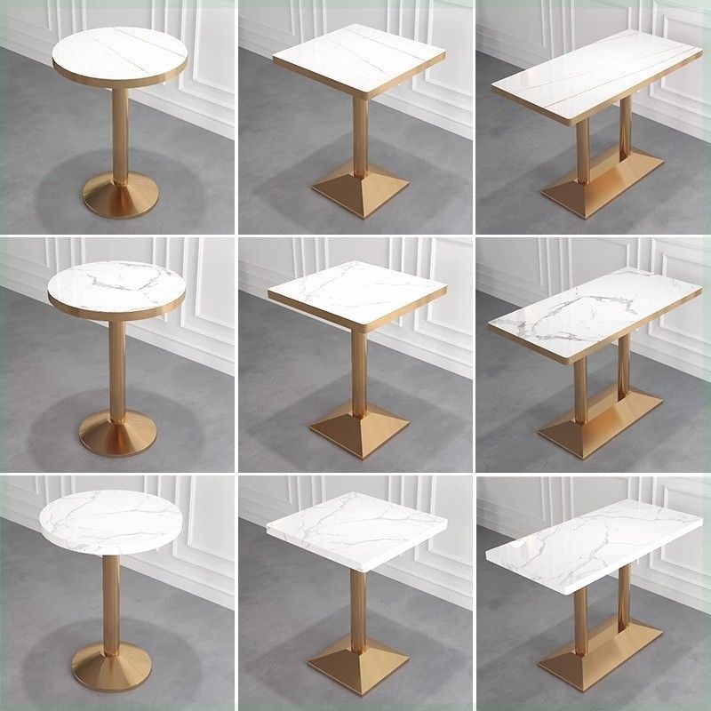 餐桌商用奶茶店快餐面馆小吃店长方形餐桌椅组合餐饮吃饭桌子商用