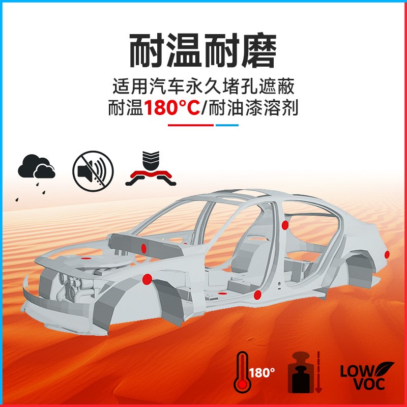 tes德莎57布基大力胶汽车专用遮蔽堵孔耐高温1胶带管道修补