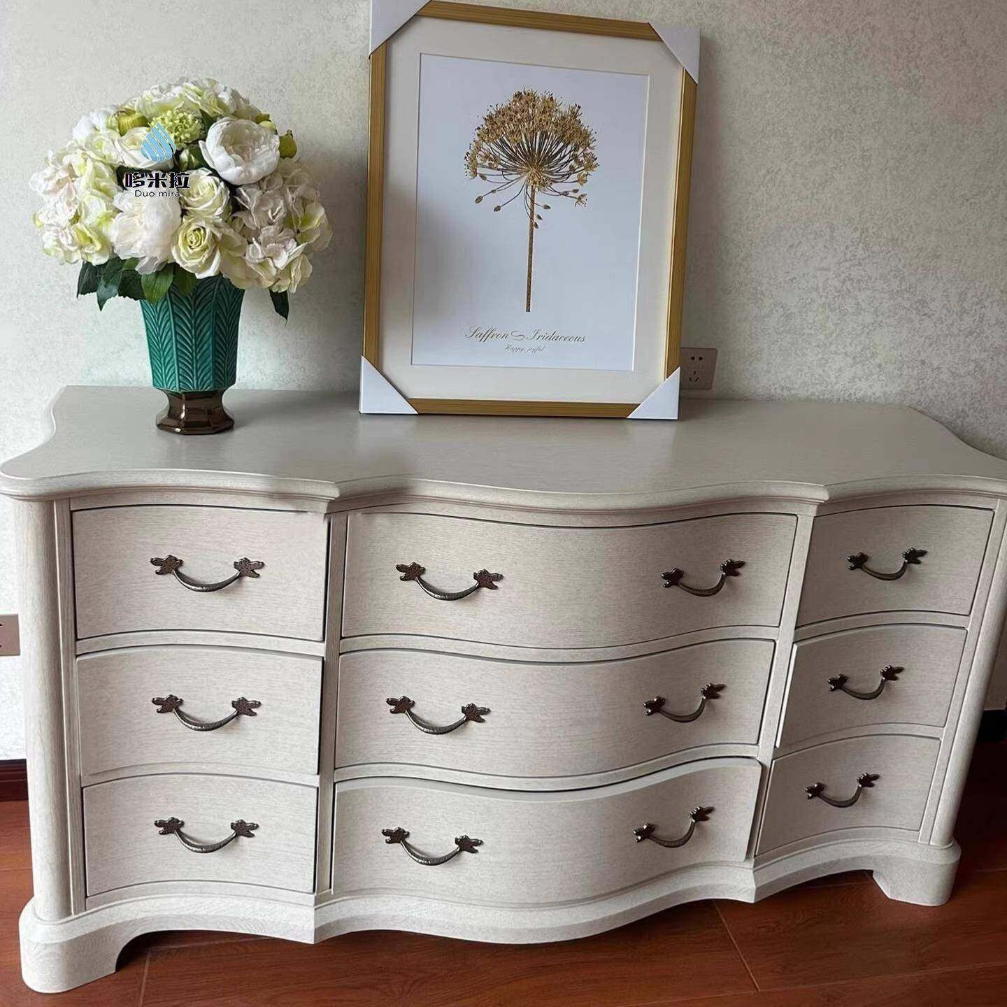 北美乡村实木斗柜简约现代电视柜北美之家女王储物柜法式玄关柜子