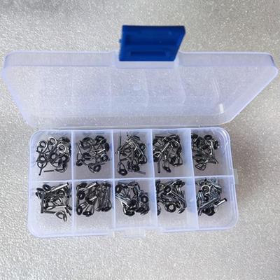 不锈钢导环顶环矶钓竿导眼矶竿导环套装100个海杆尖环竿稍头配件