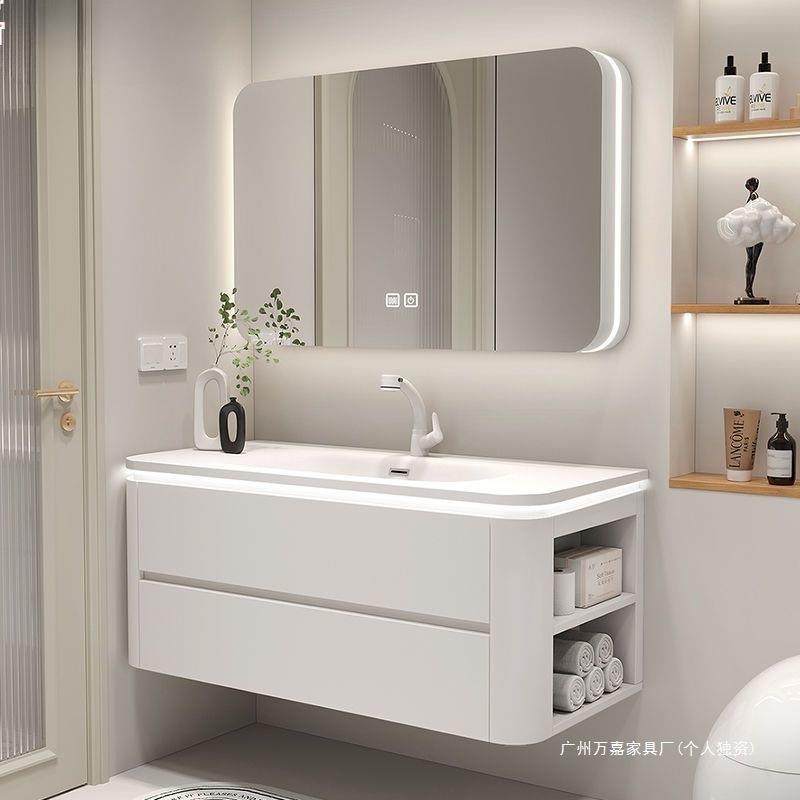 橡木烤漆侧边收纳洗手池洗漱台浴室柜陶瓷一体盆套装洗漱盆柜组合,电子元器件市场,其它元器件,淘宝优惠券,粉丝福利购,淘宝优惠卷