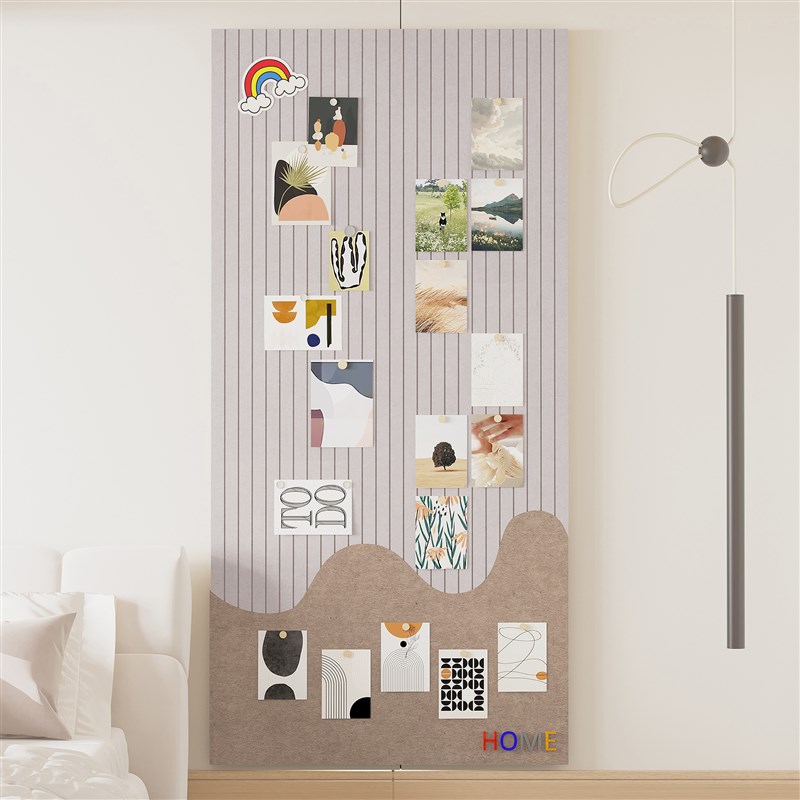 毛毡墙贴玄关墙面装饰格栅拼接款照片墙高级感背景墙板装饰画自粘