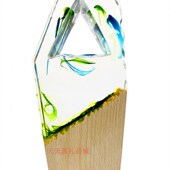 进口水晶胶实木锦绣奖杯创意创新奖项杰出成就精英类奖项