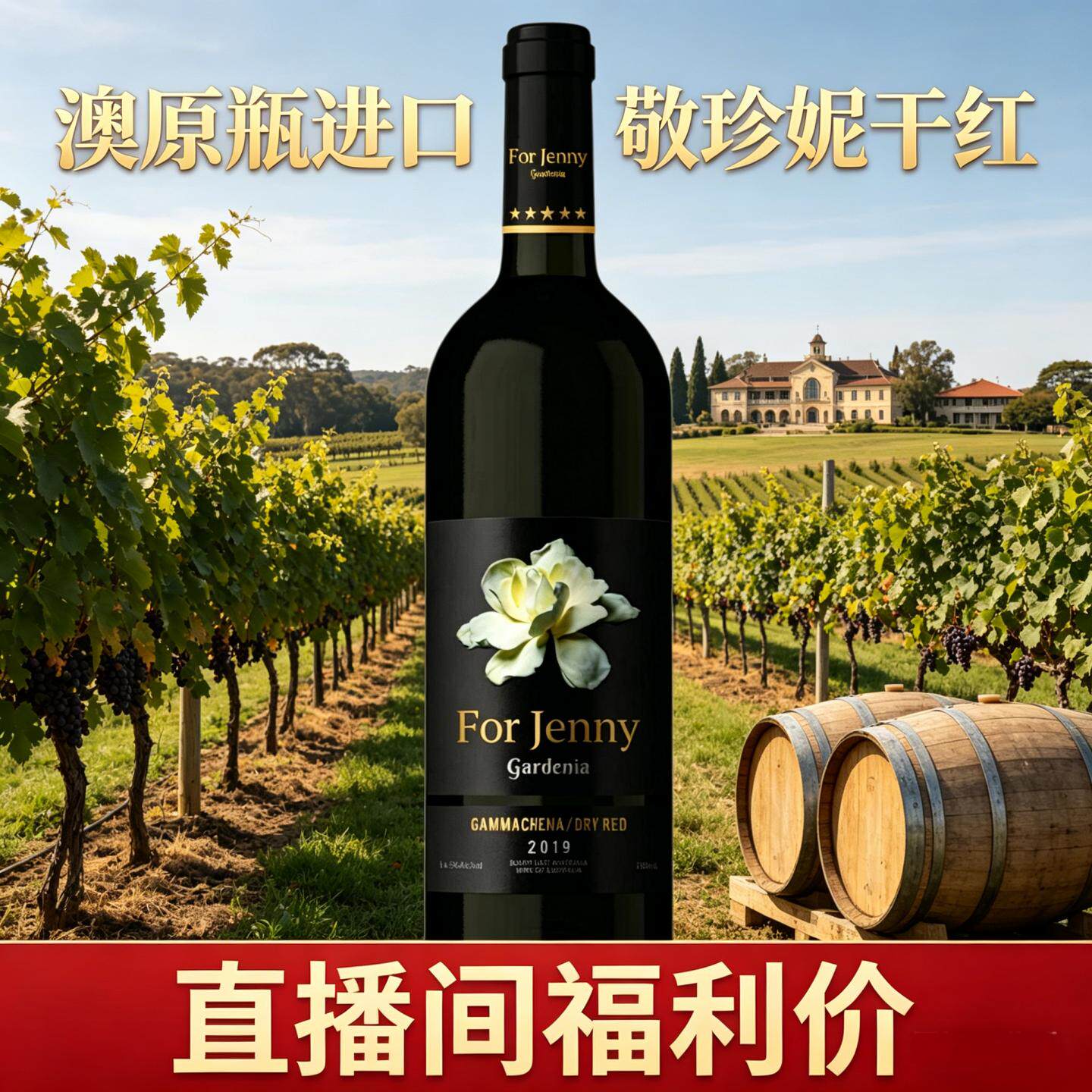 口粮酒天花板澳大利亚原瓶进口伽歌图昂敬珍妮干红葡萄酒物美价廉