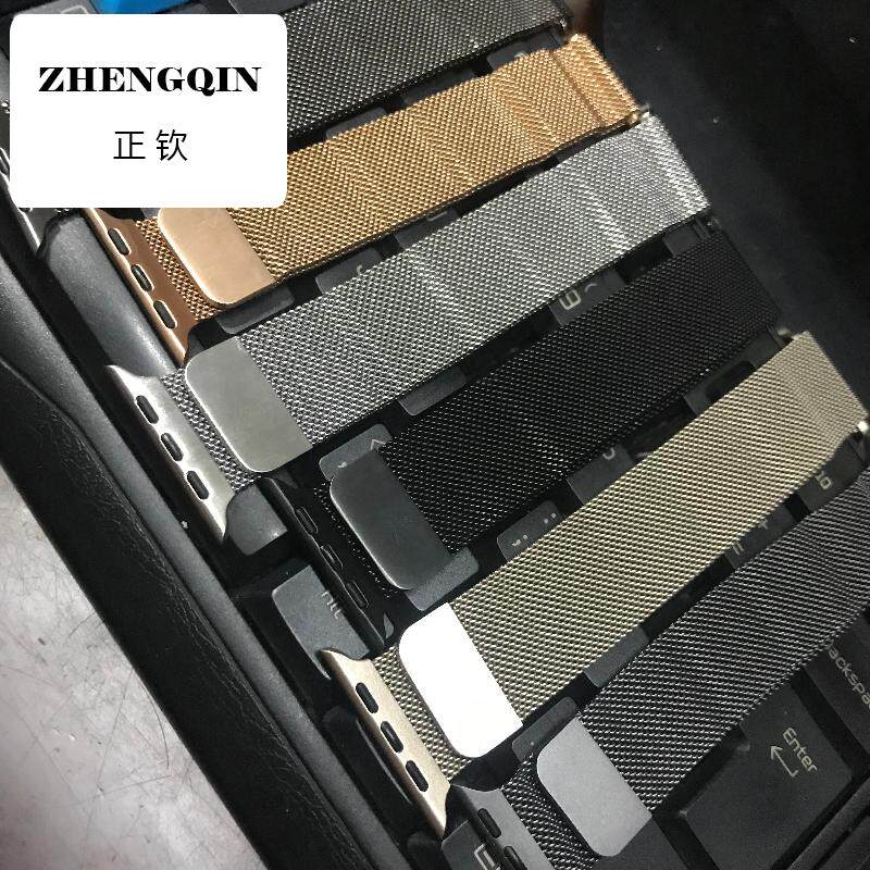 适用苹果iwatchS9通用男女新款s9华强北s8不锈钢磁吸手表带米兰se