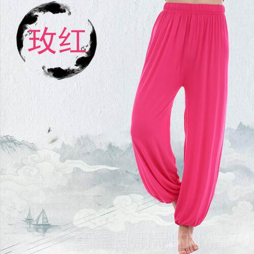 高档太极服裤莫代尔竹纤维练功笼武术男女青码少中老年中国灯大风