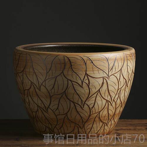 高档景树德镇瓷大缸锦院鲤庭金鱼缸荷花睡莲缸大门海老式陶水箱