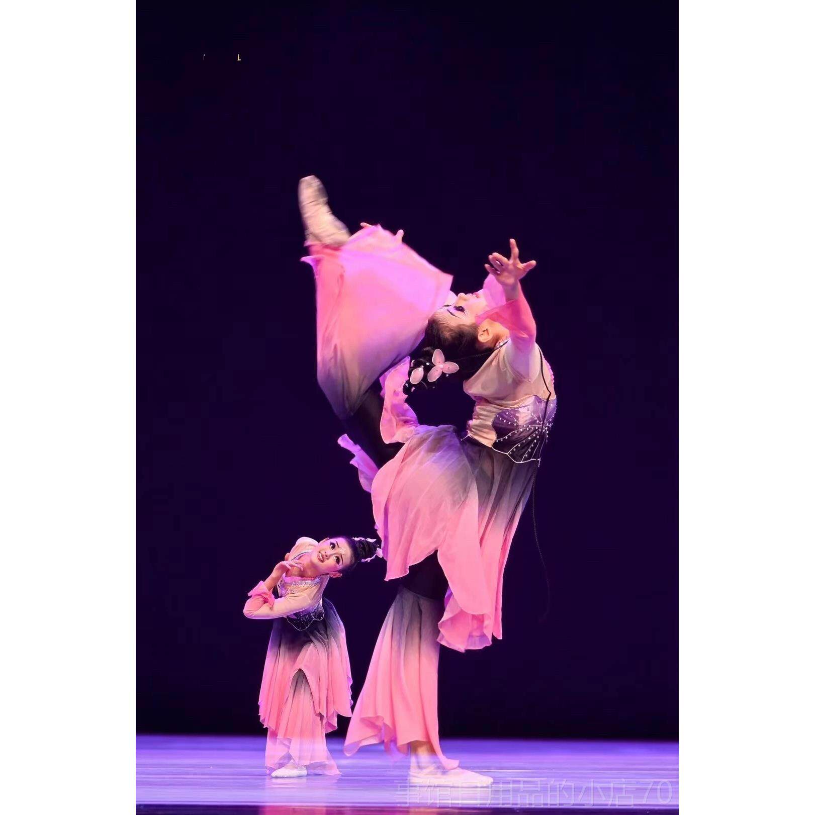 高档演儿童演舞出服女童跳舞裙舞裙爱莲说舞台古典舞民蹈族舞表服