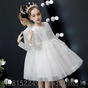 正品 出旦公主裙女童演服学生演出花童孩蓬蓬纱女白红色男女合唱 元