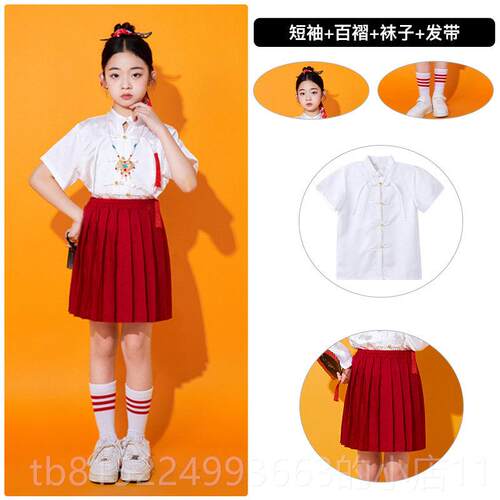 正品生国庆儿演出服大合唱服装诗歌朗中诵国风中小学运动会童表演