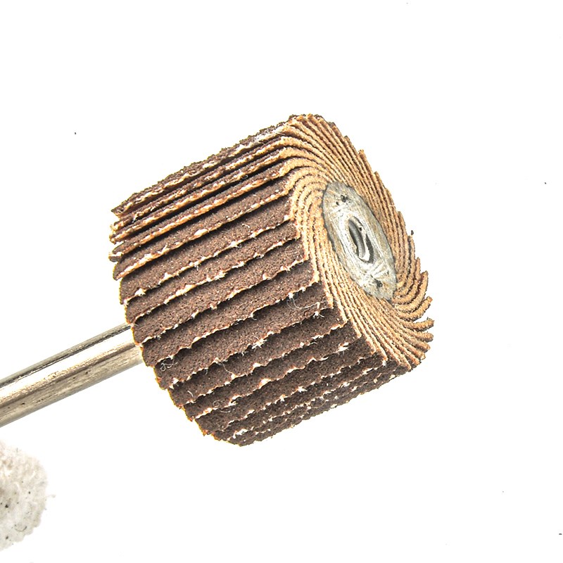 科盈活柄叶轮砂布磨头电气磨头百页片轮打磨抛光除锈KEYING磨具