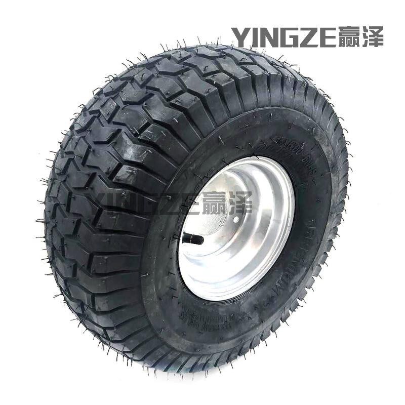 沙滩车卡丁车割草机配件15X6-6真空胎15X6.00-6寸草坪轮胎轮毂