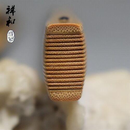 【祥和扇坊】95寸16方精工水磨玉竹文玩折扇贴梁刮宓老师傅制