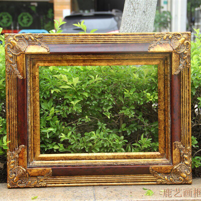 欧式实木油画框婚纱照相框红相框画框定制宽度10.3cm厚度5.2cm