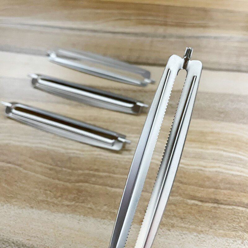 大号齿口98mm刀片不锈钢削皮刀削皮器瓜果皮多功能去皮刀头9.8cm