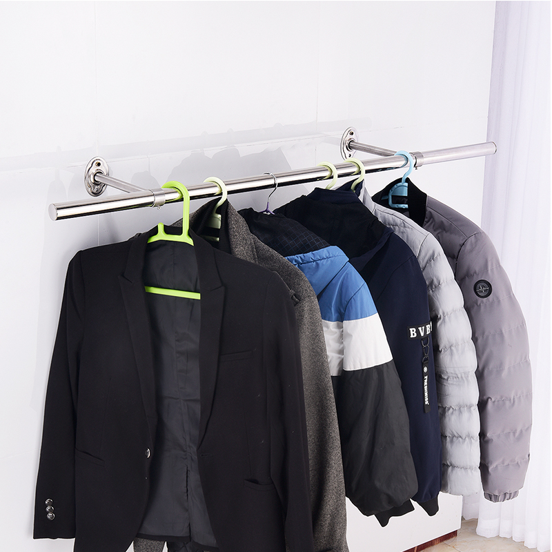 侧墙装32固定式阳台晾衣架不锈钢管挂衣杆晾衣杆30室内外晒衣杆