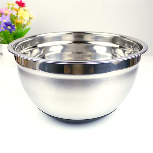 加厚加深 不锈钢防滑打蛋盆 烘焙工具 底部硅胶色拉盆 20/22cm
