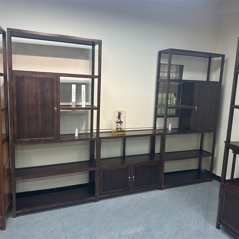 酒柜20新款展示柜装饰屏风入户门厅柜客厅实木博古架一体多宝阁