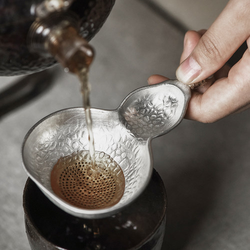 手工葫芦锡制茶滤茶漏高端一体式泡茶创意过滤网超细茶具茶道配件