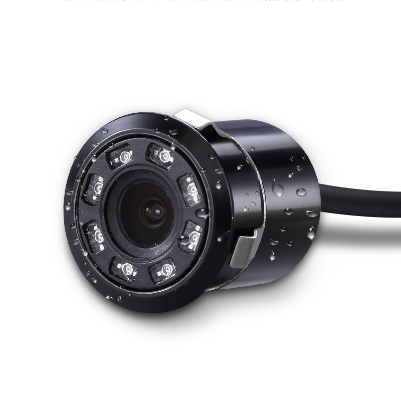 汽车打孔18.5 22.5mm车载倒车影像摄像头ccd高清红外夜视通用后视