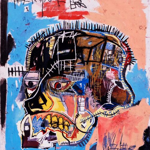抽象大幅装饰画 商业酒店油画挂画Jean-Michel Basquiat巴斯奎特