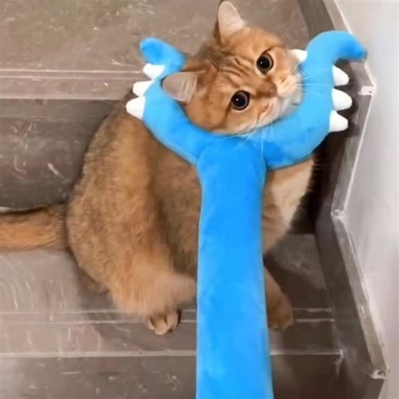 短毛绒逗猫叉子毛绒互动讨伐棒逗猫棒不伤猫狗毛绒叉猫棒