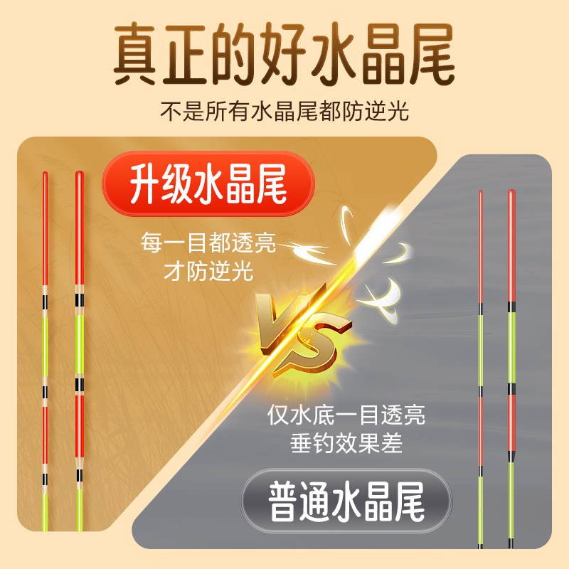 小凤仙水晶尾逆光醒目级芦苇浮漂高灵敏小碎目渐细尾加粗尾鱼漂