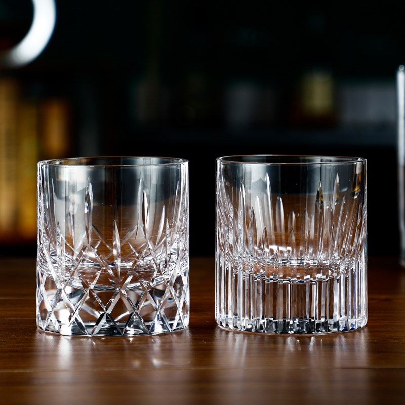 手工雕刻水晶玻璃个性威士忌酒杯洋酒杯珍藏奢华高档K9水晶杯酒具