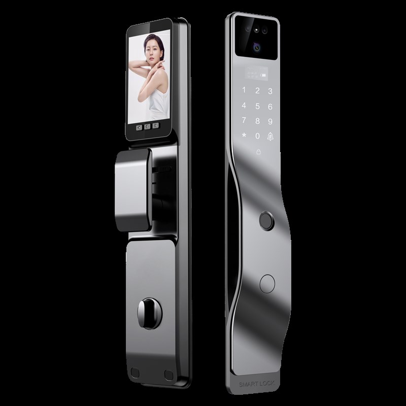 因硕全自动3D人脸识别智能指纹猫眼锁V IR