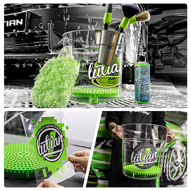 绿田洗车水桶15L两桶水精护砂石过滤网带盖加厚工程塑料便携