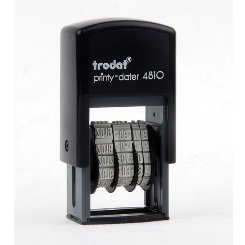 卓达4810回墨翻转印章自带印台可调日期中英文有效期生产批号编号