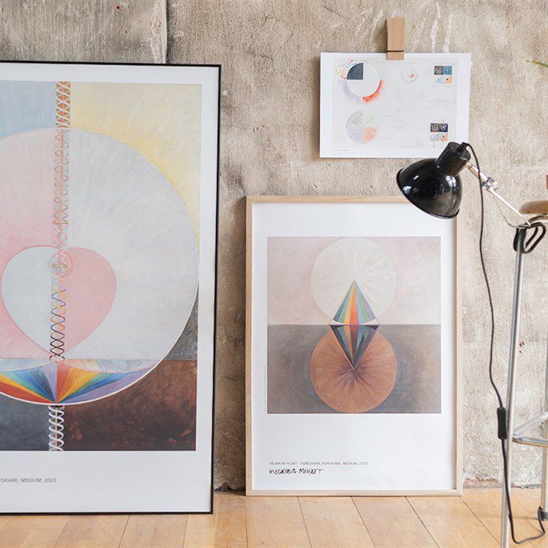 心灵与艺术的诗意交汇 梦幻抽象风进口海报装饰画 Hilma af Klint