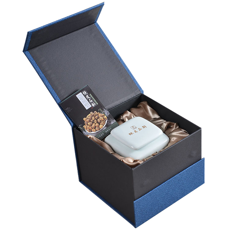 铁皮石斛枫斗包装盒 空礼盒 高档 陶瓷罐石斛粉礼品盒 定制