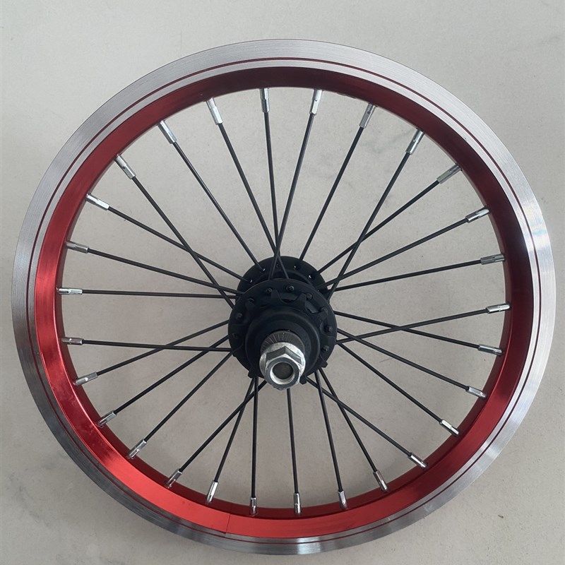 14寸85开档后轮组28孔双层铝合金加厚电动车车圈台产辐条替换轮组