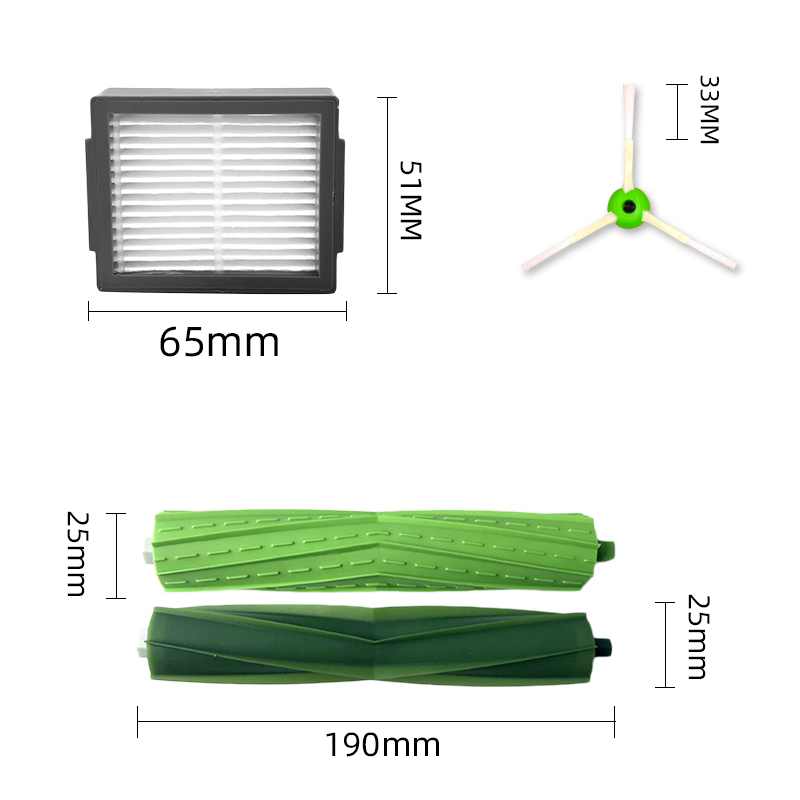 配iRobot扫地机器人i7系配件i7+ E5 i3边刷海帕胶刷滤网滚刷尘袋