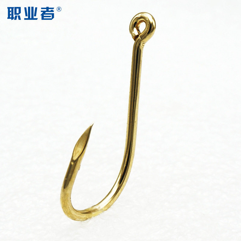 进口鱼钩海钓鱼钩金色管付千又钓钩有渔钩大物钩超锋利鱼勾大包装