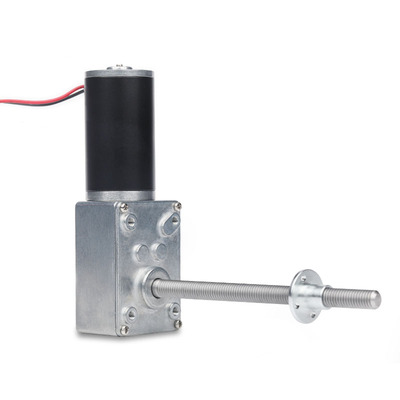 5840-31ZY蜗杆涡轮直流减速电机 螺杆M8  直流12V 24V自锁马达