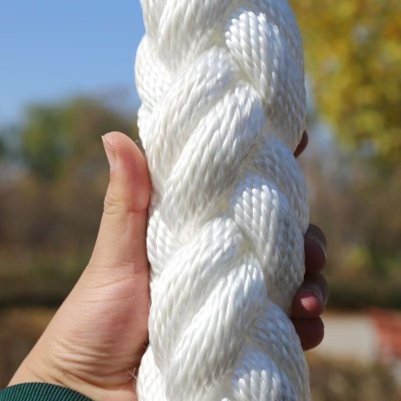 三股尼龙绳船用缆绳白色丙纶加粗耐磨捆绑绳子八股扭绳货车抛锚绳