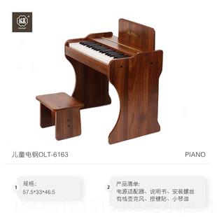 正品KAKAF咔卡福质木儿童小琴电子男琴钢宝宝女孩周岁婴儿玩具礼