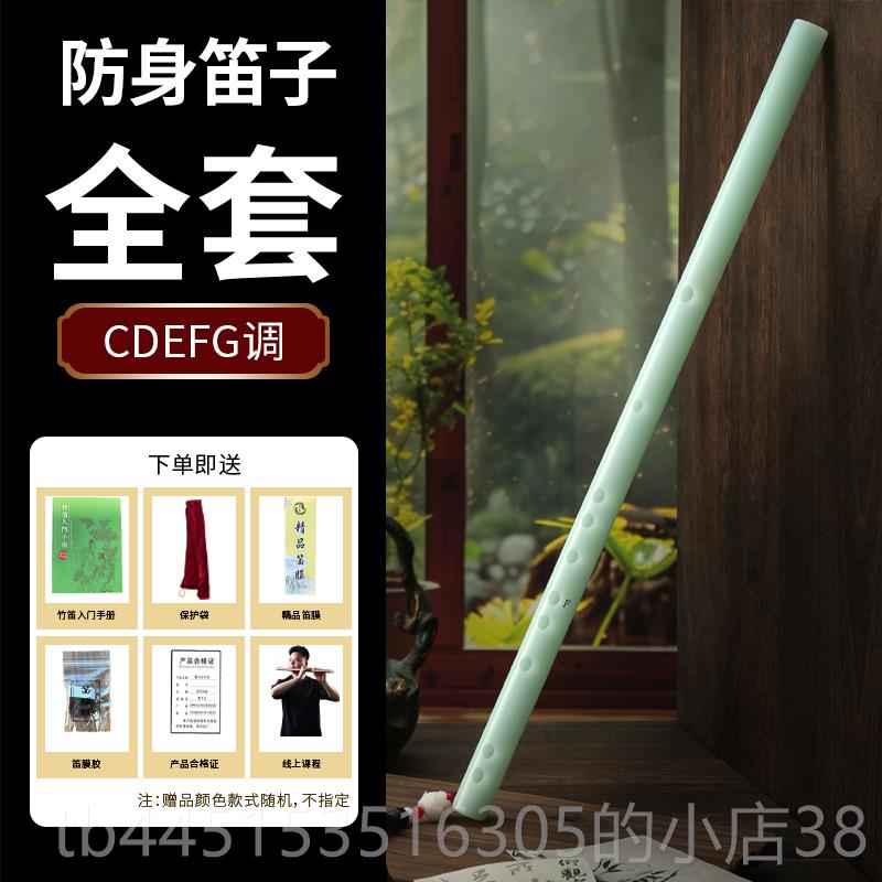 正品施飞云青花瓷彷子玉蓝笛彩色新型防高颜值古风竹笛身横笛色乐