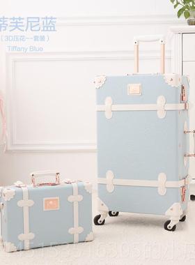 正品Unwaler可爱小的粉红色女士行李箱24英k寸覆古清新行李箱20英