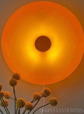 正品网中古is旺布利甜甜圈台灯灯壁卧n室触摸橘红色包豪斯床头氛