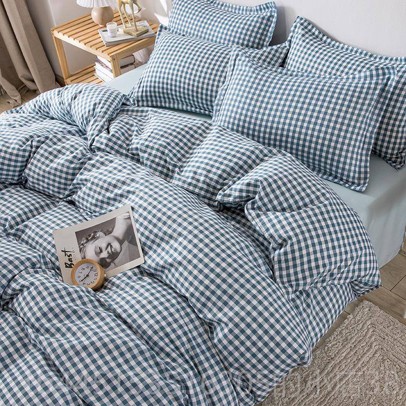正品四件被秋冬季床上用品被套水洗棉学生宿舍床男单人3子三件套