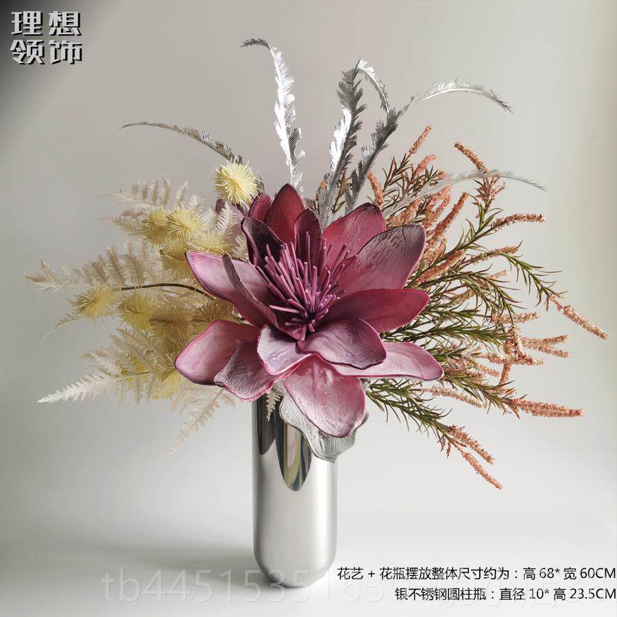 正品轻奢仿真花艺样板房间软花器插花套装装酒台店别墅厅前摆件客