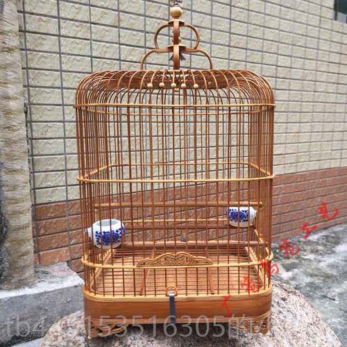 正品清远金青笼思鸟石绣眼相竹笼燕鸟方形雕花竹老笼广笼小鸟笼子