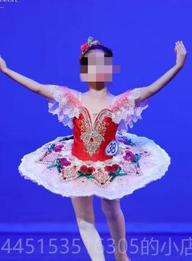 正品蕾儿童樱桃萝卜芭蕾舞变奏TUU裙蓬演出服女T童芭舞蓬裙纱裙舞