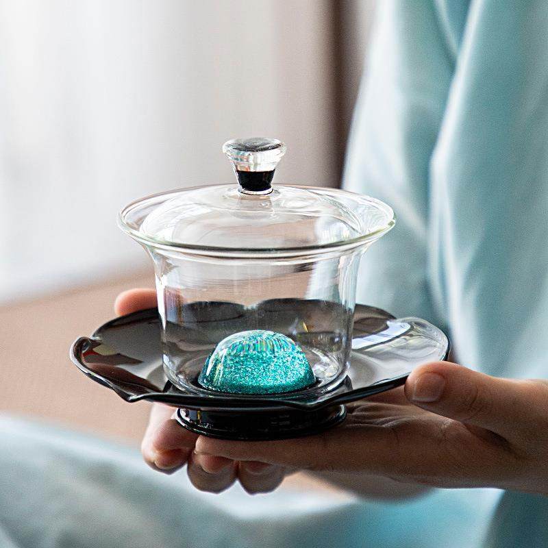 匠不二星空玻璃盖碗耐热玻璃防烫泡茶盖碗手工加厚三才泡茶杯茶具,电子元器件市场,其它元器件,淘宝优惠券,粉丝福利购,淘宝优惠卷