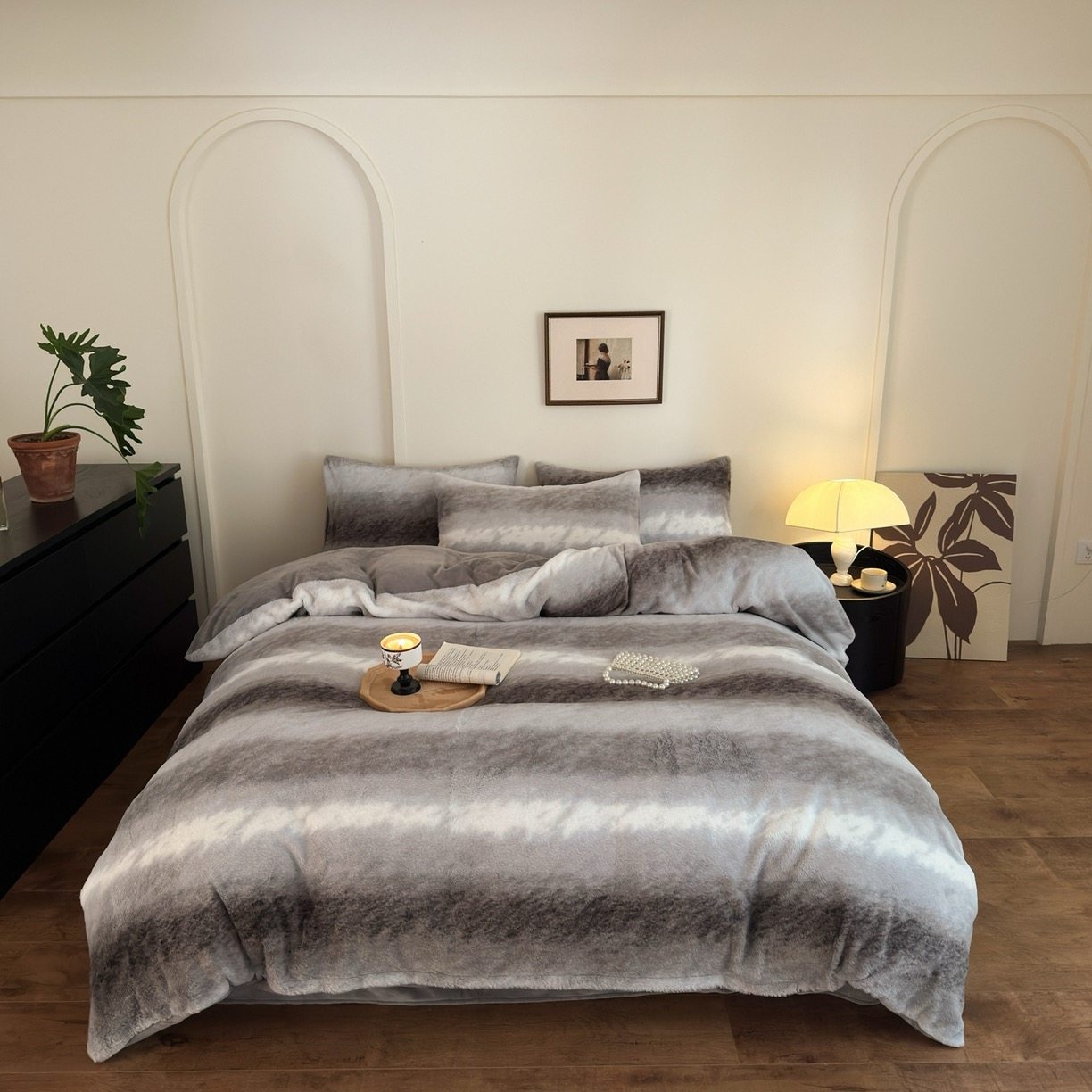 2025新款兔毛绒兔兔绒渐变色牛奶绒四件套