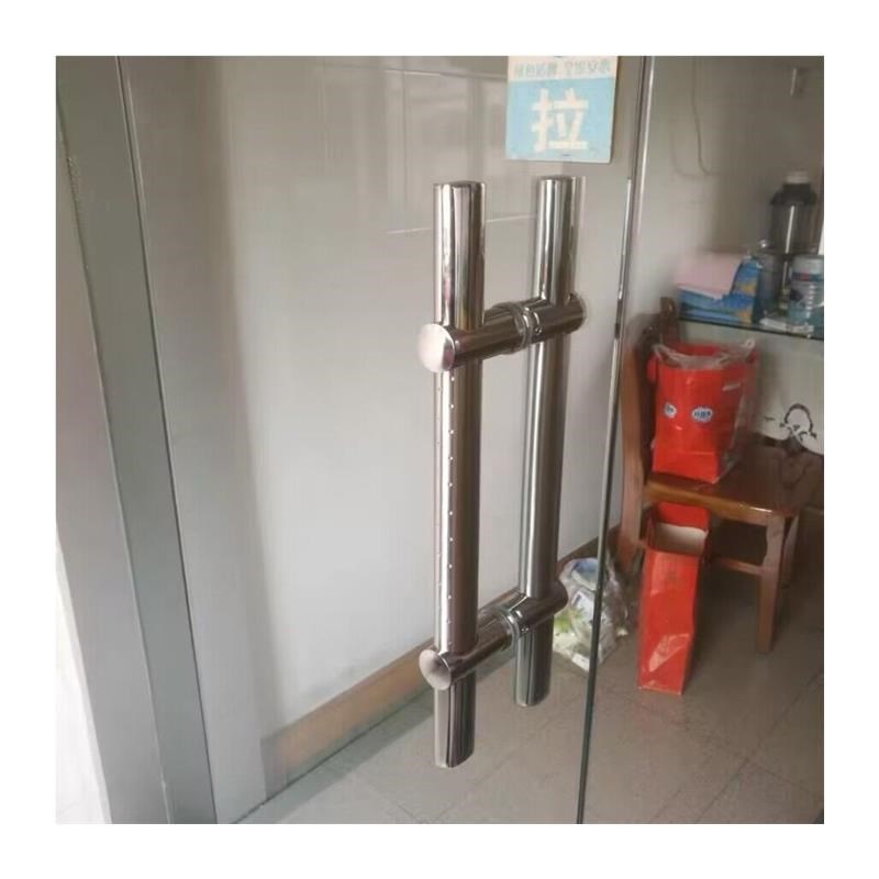 加厚钢化玻璃门把手玻璃门拉手扶手大门大拉手孔距可调不锈钢手.